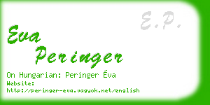 eva peringer business card